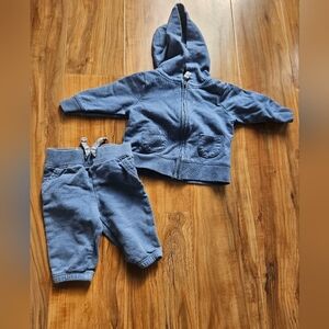 Carters 3 month baby Blue Hoodie Jacket and pants